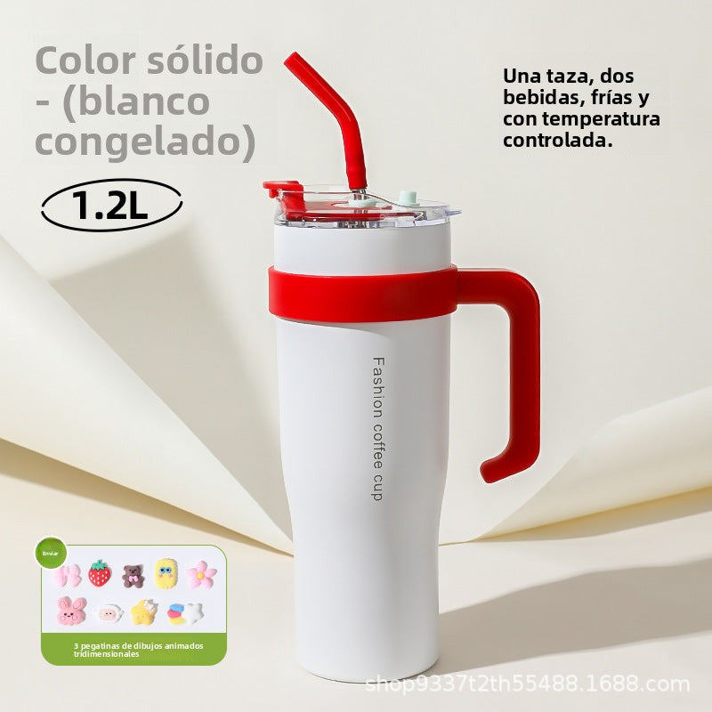 Large Capacity Water Cup: New Stainless Steel Double Drink Cup for Drinks, Shakes, and Iced Tea