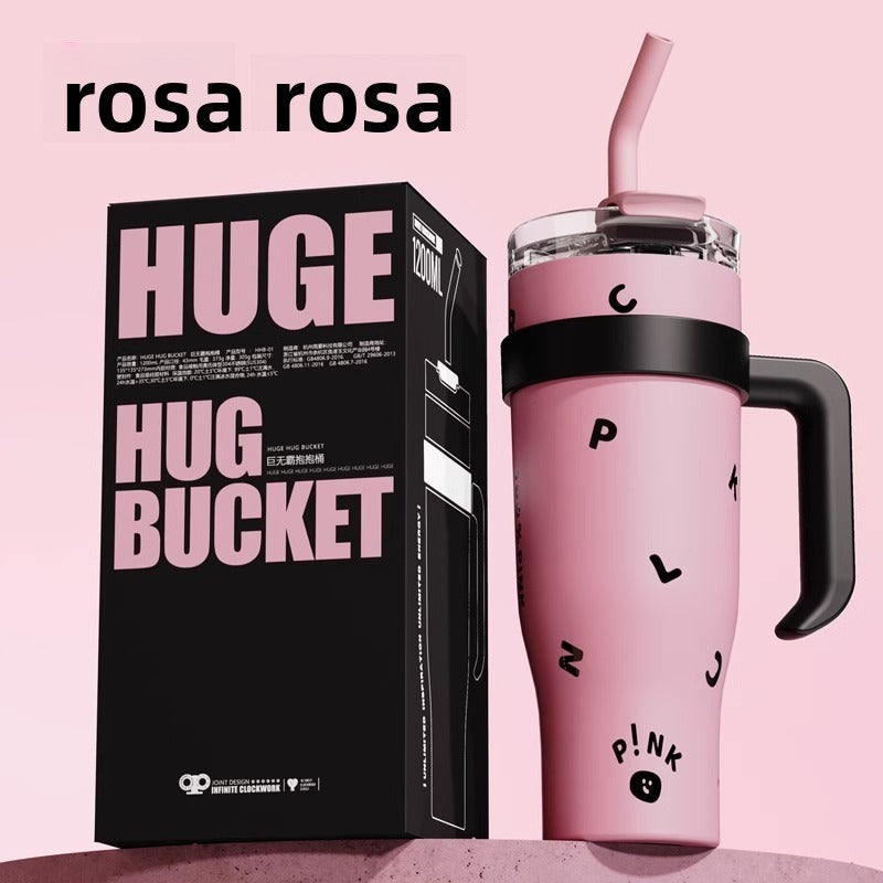 Large Capacity Water Cup: New Stainless Steel Double Drink Cup for Drinks, Shakes, and Iced Tea