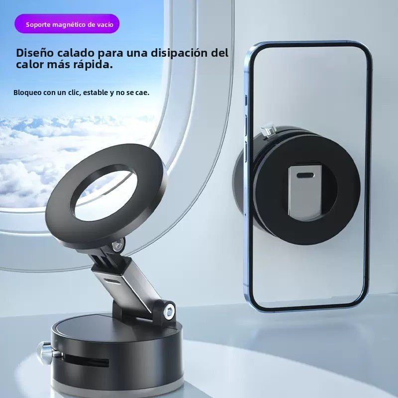 Soporte Magnético para Teléfono con Ventosa Potente y Rotación de 360°
