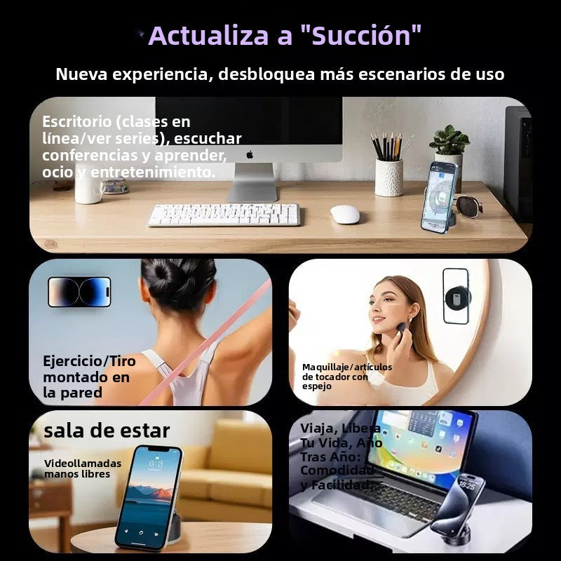 Soporte Magnético para Teléfono con Ventosa Potente y Rotación de 360°