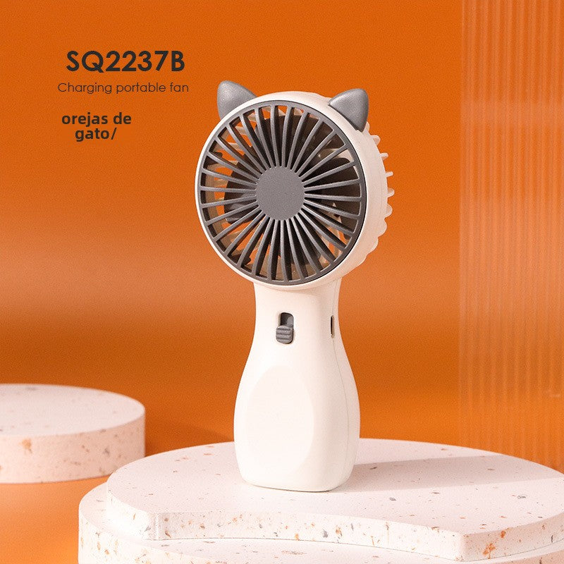 Ventilador portátil silencioso USB recargable con luz: mini ventilador de bolsillo de fábrica