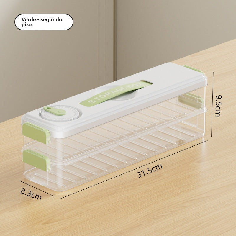 Freezer Dumpling Storage Box: Food Grade Refrigerator Organizer