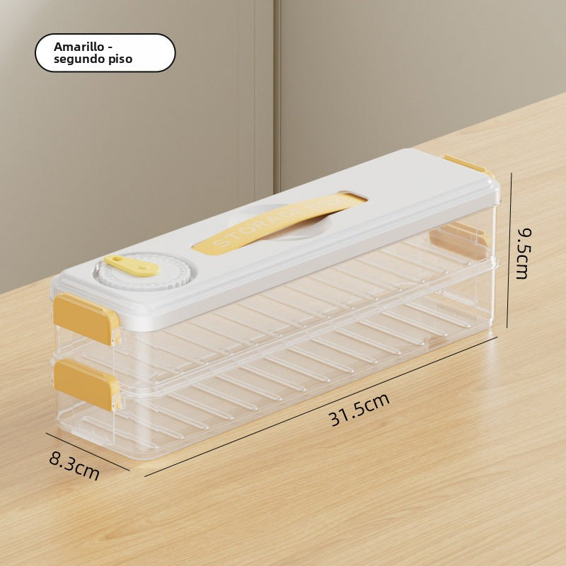 Freezer Dumpling Storage Box: Food Grade Refrigerator Organizer