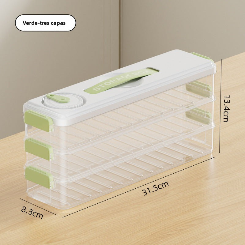Freezer Dumpling Storage Box: Food Grade Refrigerator Organizer
