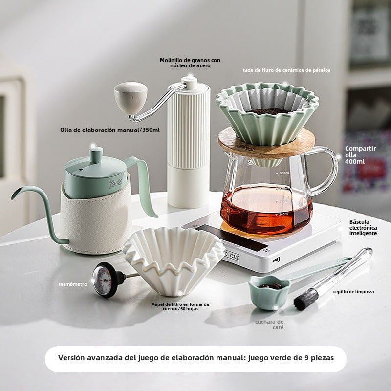Juego de Cafetera Bincoo: Tetera de Válvula Fina para Preparar Café Americano en Casa