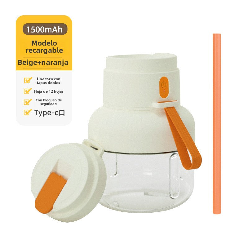 Taza de Jugo TonTon: Zumo de Frutas y Verduras en Botella de Gran Capacidad con 12 Cuchillas y Funciones Múltiples