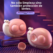 Estuche limpiador automático y portátil para lentes de contacto con diseño compacto y silencioso
