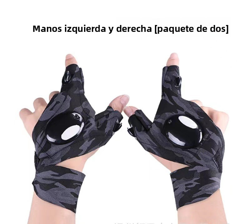 LED Fishing Gloves with Light for Night Repair and Emergency