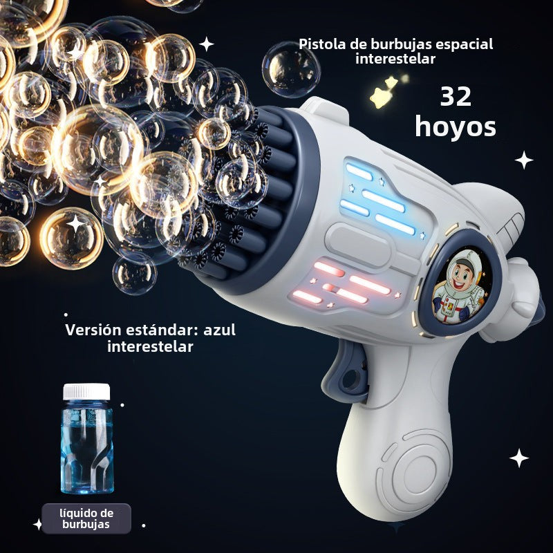 Pistola de Burbujas para Niños de 32 Agujeros