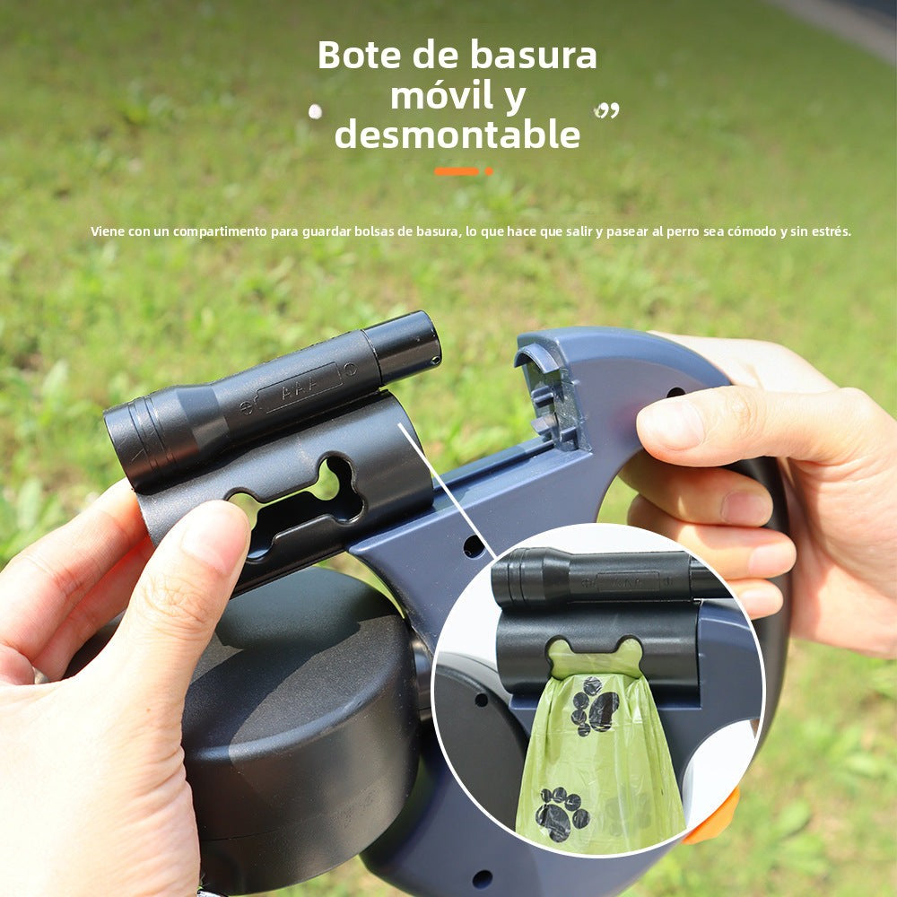 Correa Automática para Mascotas – Doble Extensible para Perros y Gatos