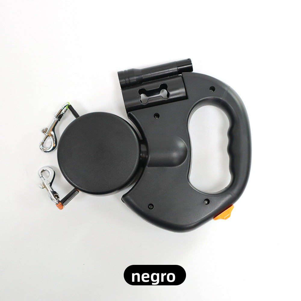 Paseador de mascotas con correa automática doble
