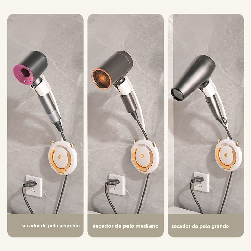 Soporte Para Secador De Pelo De Pared – Manos Libres Sin Perforaciones