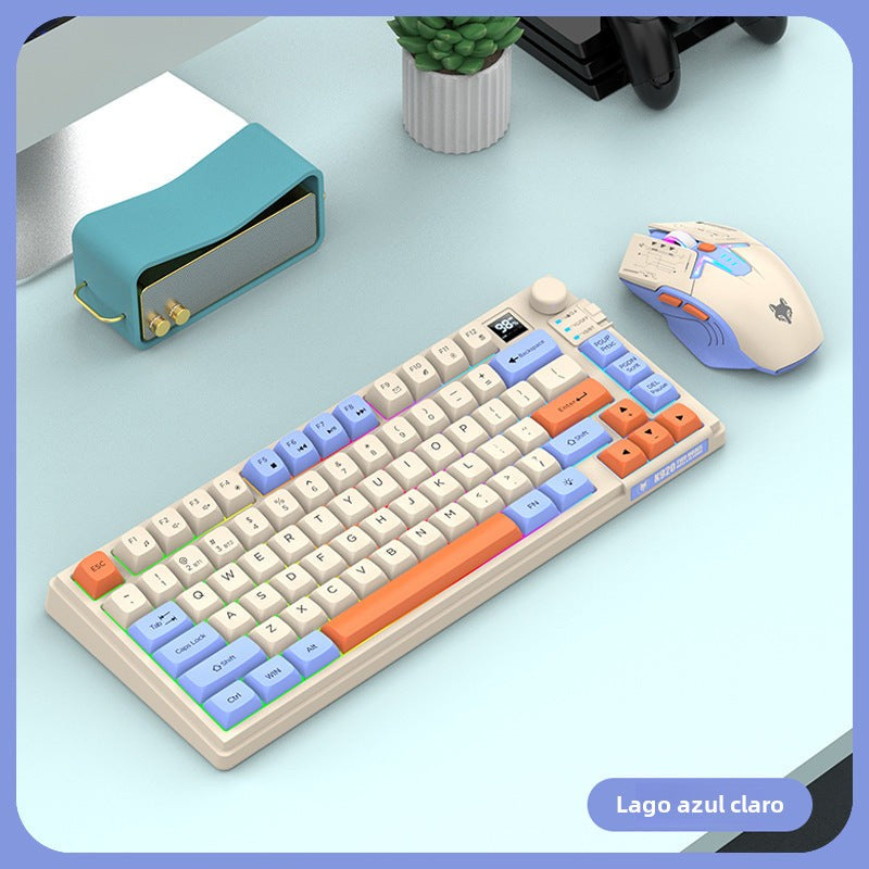 Teclado y Ratón Inalámbricos Bluetooth K920: Doble Modo, Pantalla, Controlador de Rueda, Tres Colores
